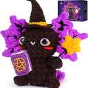 Crochetta Crochet Kit for Beginners, Crochet Starter Kit w Step-by-Step Video Tutorials, Beginner Crochet Kit for Adults Kids Women Men Complete Kit Included (Axolotl Wizard)