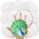 20PCS Large Scallop Shells for Crafts, 4-5 Inch Natural Sea Shells for Decorating, White Seashells Bulk for DIY Crafting, Painting, Baking, Ocean Themed Party Supplies & Decorations