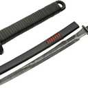 SZCO Supplies 35-Inch Hand-Forged Samurai Medieval Sword  Stainless Steel Full Tang Blade with ABS Scabbard for LARP, Cosplay, and Collectors