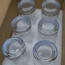 Mfacoy Small Juice Glasses Set of 6, 5.5-ounce Glass Cups, Heavy Base Small Drinking Glass Set, Clear Cups, Thick and Durable Shot Glasses, Drinking Glasses for Juice and Milk (Full Size - 5.5 Ounce)