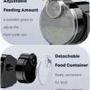 2 x Pawfly Automatic Fish Feeder for Aquarium, Auto Vacation Timer for Tank 60 ml Adjustable Fish Food Dispenser for Pellets Strips, Battery Operated (Battery Not Included)