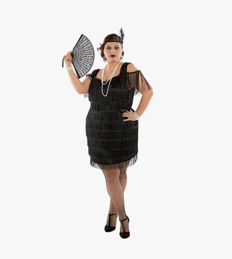 Morph Plus Size Flapper Dresses 1920s Great Gatsby Costumes For Women - Vintage Style Party Dresses L