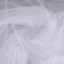 Tulle White 108 Inch Wide Fabric By the Yard (F.E.)