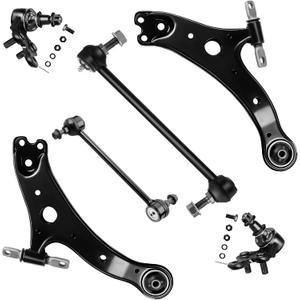 SCITOO 6pcs Suspension Kit 2 Lower Control Arm 2 Lower Ball Joint 1 Rear 1 Front Sway Bar for Lexus ES300 ES330 RX330 RX350 RX400h for Toyota Avalon Camry for Highlander Solara 2002-2003 K620334