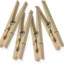 Honey-Can-Do Wooden Clothespins  Heavy-Duty Laundry Clips & Clothes Wood Clips for Crafts, Natural Wood with Strong Grip Clothes Pins, Ideal for Drying & Home Organization, 100 per Pack