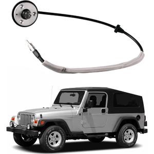 Antenna Base Cable with Bracket Compatible with Jeep Wrangler 1997-2006 Replacement Radio Antenna Assembly Base Mount 56038660AB V4 2.4L 2.5L, V6 4.0L