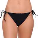 Sports Illustrated Women's Standard String Tie Side Bikini Bottom (Large, Meow Factor)