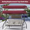 Porch Swing Canopy Replacement for GT Swing Model GCS00229C, Wine Red | Waterproof Wine Red Cover, Drain Holes and Tie Straps, for Patio, Garden, Balcony and Porch