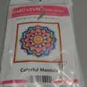 DMCVIVR Stamped Cross Stitch Kits for Adults Beginners Embroidery Kits 11CT Needlepoint Kits Cross Stitch Patterns Embroidery Patterns-Colorful Mandala 18x18 inc (Handicrafts40)