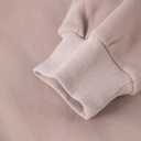 Hilinker Womens V Neck Oversized Sweatshirts Cute Pullover Drop Shoulder Long Sleeve Tops Fall Winter Taupe Small (S)