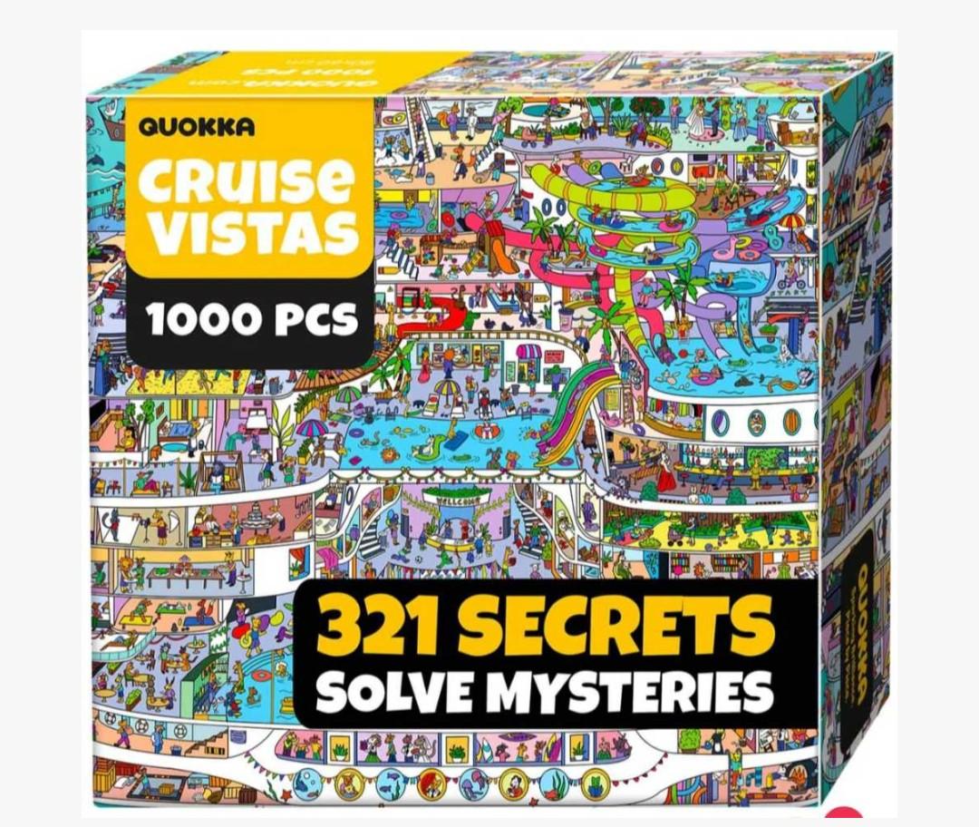 QUOKKA 1000 Piece Jigsaw Puzzle for Adults Cruise Vistas – Premium Box Packaging with Extra Fun Challenges - Stunning Scenic Animal Puzzle - Perfect for Relaxation & Creativity & Gift Giving