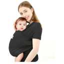 Acrabros Baby Wrap Carrier, Hands Free Baby Carrier Sling, Lightweight, Breathable, Softness, Perfect for Newborn Infants and Babies Shower Gift, Black