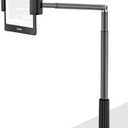 SupeDesk Phone Holder for Bed, 360° Rotation Cell Phone Stand, Flexible Long Arm Headboard Bedside Clip, Multi-Functional Overhead Phone Mount for 3.5-11" Phones, Tablets, Kindle, Black