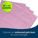 Avalon Premium Gowns, Mauve (Pack of 50) ― Tissue/Poly/Tissue ― Open-Back, Waist-Tie, Short-Sleeve Medical Gowns ― Disposable Exam Gowns ― Standard Size 30” x 42” ― Latex-Free Medical Supplies (805)