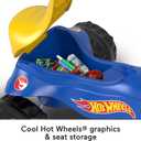 Fisher-Price Toddler Tricycle Hot Wheels Tough Trike, Toy Bike with Handlebar Grips & Storage for Outdoor Play Kids Ages 2+ Years, Large (Blue)