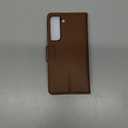 Case for Samsung Galaxy S22 Wallet Case, RFID Blocking PU Leather Flip Folio Cover Card Holder Kickstand Shockproof Phone Case Compatible with Samsung Galaxy S22, Brown