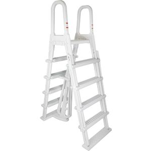 Blue Wave A-Frame Flip-Up Pool Ladder for Above Ground Pools
Flip-up safety steps, non-skid treads, anti-entrapment barrier & lock, fits 48-54 in pools, 250-lb cap, safe pool access