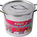 Bene Casa Stock Pot 12 Qt. Stainless Steel 9.21" Dia. X 7.32" H