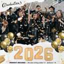 4PCS Wooden Graduation Decorations Number Charcuterie Board Box-(with 14 Balloons) 2026 Charcuterie Numbers Fillable Food Graduation Party Supplies