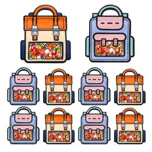 Lati 24PCS Birthday Party Favors Goodie Bags - Cartoon Style Durable Plastics Gift with Handles for Candy Treats,Events (Classroom Bags, Large)