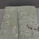 jinchan Boho 100% Cotton Muslin Twin Size 60x80 Inches Blanket Lightweight 4-Layer Quilted Soft Green and Beige Floral Throw Blanket Reversible Comfy Flower Breathable All Seasons Couch Bedroom Decor