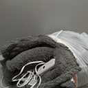 Heated Throw Blanket, Electric Blanket Throw with 5 Heating Levels & 4 Hours Auto Off, Double Sided Super Soft Sherpa Fast Heating Blanket with ETL Certified for Bedding, 50"x60", Dark Gray