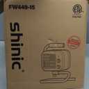 Shinic Garage Heaters for Indoor Use, Metal Portable Space Heater with Thermostat, Greenhouse heater, Adjustable Head, Tubular Stand, Padded Handle, and Wide Base for Stability