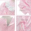 CR ROLECOS Kids Prairie Pioneer Dresses for Girls Ruffles Colonial Pilgrim Costumes Dress 3 Pieces Pink Polka Dots XL