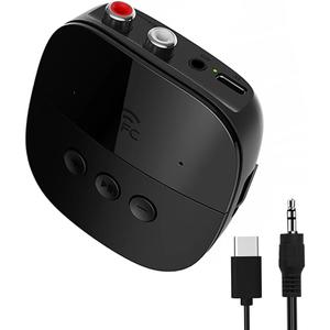 Eppfun Bluetooth 5.2 Receiver,Bluetooth Audio Adapter with NFC, USB, TF Card Slot, 3.5mm AUX/RCA for Home Music Streaming Stereo System x2PCS