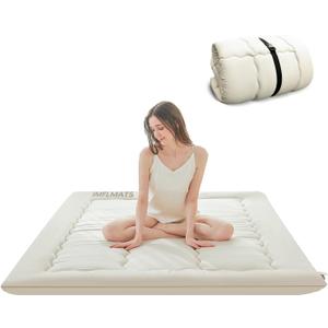Japanese Floor Mattress Futon Mattress,3" Foldable Tatami Sleeping Pad for Adults & Kids,100% High Density Foam Comfortable Mattress Twin Size 39"x 80",Ideal for Comfort and Support,Beige