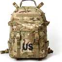 MT Military Army MOLLE 2 Tactical Assault Backpack, Rifleman 3 Day Pack, Medium Rucksack (Multicam-khaki Webbing)