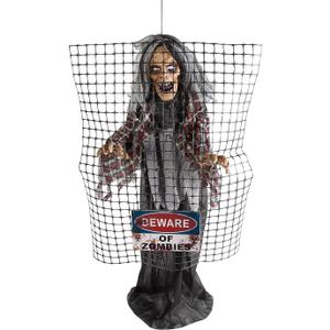 Fun Express Electric Fence Zombie Halloween Decoration
