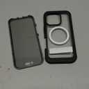 CENHUFO Privacy for iPhone 16 Pro Case [Compatible with Magsafe] Full Body Phone Case Built-in 9H Tempered Glass Privacy Screen Protector and 360 Spin Magnetic Stand Ring, Camera Lens Cover -Black