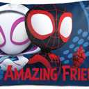 Jay Franco Marvel Spidey and His Amazing Friends Team Spidey 1 Single Reversible Pillowcase - Double-Sided Kids Super Soft Bedding