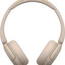 Sony WH-CH520 Wireless Bluetooth On-Ear Headphones with Microphone, Up to 50 Hours Battery Life with Quick Charge Function, Includes USB-C Charging Cable - Beige - International Version