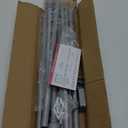 Curtain Rods for Window 32 to 120, Silver 5/8 inch Splicing Single Window Curtain Rod Set with Brackets