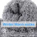 COOVAN Mens Fuzzy Socks Soft Cozy Slipper Fluffy Winter Warm Fleece Socks for Men Plush Sleeping 5 Pairs