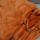 Bedsure GentleSoft Twin XL Fleece Blanket Dorm Bedding - Lightweight Soft Cozy Blankets for Bed, Sofa, Couch, Travel, Camping, Dark Orange, 66"x90"
