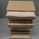 Extra Extra Large Jewelry Box Organizer with 10 Drawers  Premium Faux Leather Storage Case & Velvet Lining | Modern Scandinavian Design for Rings, Necklaces, Earrings