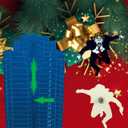 2025 Advent Calendar, Wooden Diehard Advent Calendar Dropped Nakatomi Plaza Tabletop Christmas Countdown Calendar Ornament for Kids Adults Home Decoration (Blue-A)