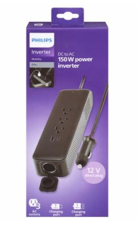 PHILIPS Inverter DC to AC 150 W Power Inverter 12 V Direct Plug