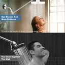 11 Inch Adjustable Shower Head Extension Arm With Locking Set Screw, Singing Rain Solid Brass Chrome Angle Height Adjustable, Easy To Install, G1/2 Universal Connector Compatible (Chrome Finish)