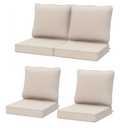 AAAAAcessories 24-in x 24-in 4-Piece Beige Deep Seat Patio Chair Cushion AOC-D-MI-4PACK (8 cushions, 7 covers)