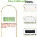 6.6FT Metal Wedding Arch Stand Gold Square Arched Backdrop Frame for Party Ceremony Birthday Bridal Baby Shower Garden Floral Balloon Arch Decoration