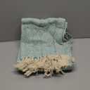 DII Diamond Stitch Woven Throw, Organic Modern, 50 x 60, Aqua
