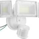 Olafus 75W Motion Sensor Outdoor Lights, 7000lm Motion Flood Light Dusk to Dawn, IP65 Waterproof LED Security Floodlights, 6500K Motion Detector Lights for Outside, White