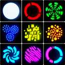 U`King LED Moving Head Light 25W DJ Lights Stage Lighting with 8 GOBO 8 Color by DMX-512 and Sound Activtaed Control Spotlight for Disco Parties Wedding Church Live Show KTV Club (Black-1 piece)
