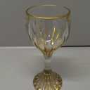 MAGCOLOR Hand Painted Gold Wine Glass Crystal Cup Set of 2, Wine Glass Tumbler-7.3 inch tall-Classic Durable Red/ White Wine Glasses For Party