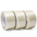 Valley'sYuMiao 3Pack, Mono Filament Strapping Tape, 2in35yds, 105yds Total, Fiberglass Reinforced Packing, Heavy Duty Wearproof Tape, Extra Thickness 5.5 mils