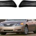 munirater 2-Pack Front Bumper Fog Light Cover Grilles w/o hole Replacement for Camry 2007 2008 2009 Left and Right Side 5212706050, 5212806050